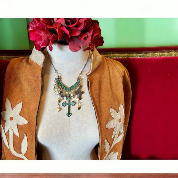 Cross statement necklace. Boho spiritual necklace. Beautiful and full of grace. - Picture 2 of 16